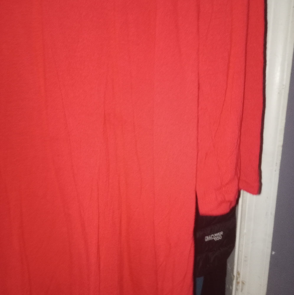 **EUC! BEAUTIFUL Criss Cross RED Tunic TOP - Ballet Sleeves - Juniors XL - Picture 4 of 6